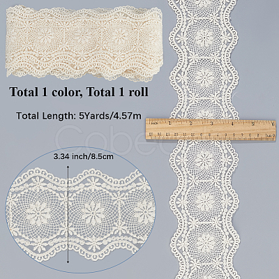 5 Yards Flat Cotton Lace Ribbon OCOR-GF0004-71A-01-1