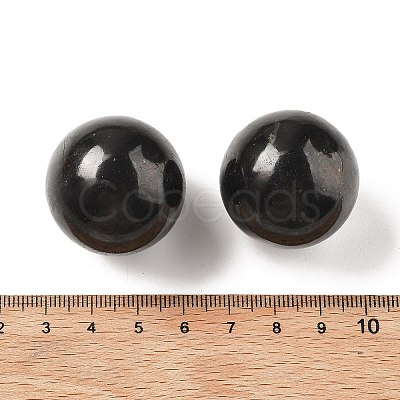 Natural Shungite Sphere Beads G-F675-01-B-1