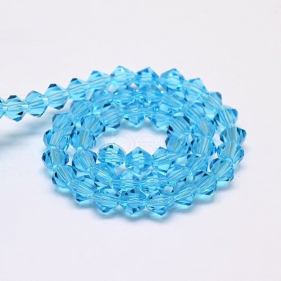 Imitate Austrian Crystal Bicone Glass Beads Strands GLAA-F029-6x6mm-19-1