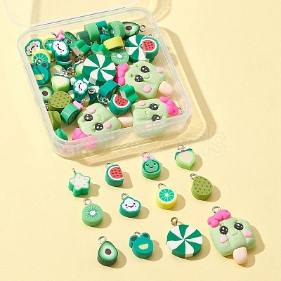 28Pcs 12 Style Handmade Polymer Clay Star Charms CLAY-FS0001-25-1