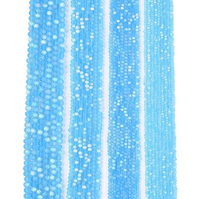 Transparent Glass Beads Strands EGLA-A044-T2mm-MB08-1