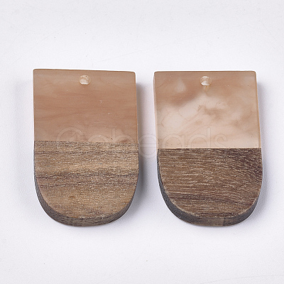 Resin & Walnut Wood Pendants RESI-S358-34B-1
