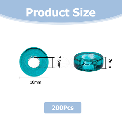 200Pcs Transparent Handmade Lampwork Beads LAMP-HS0001-10-1