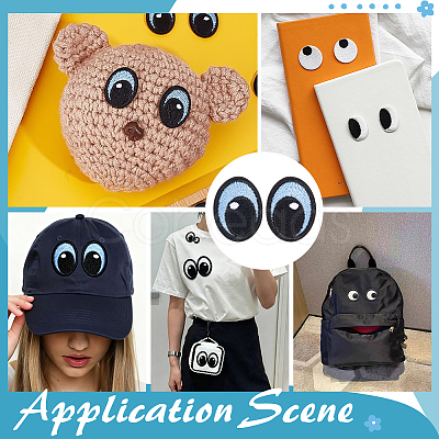 20 Pairs Eye Appliques DIY-PH0035-13A-1
