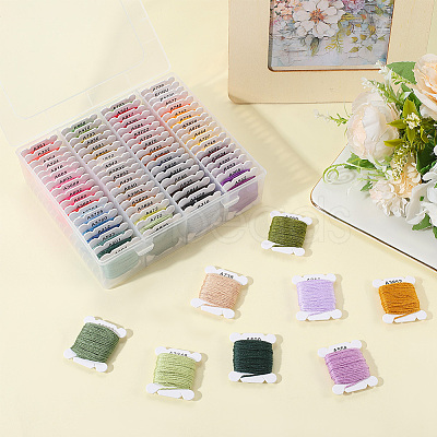 80 Cards 6-Ply Polyester Embroidery Floss OCOR-CY0002-04-1