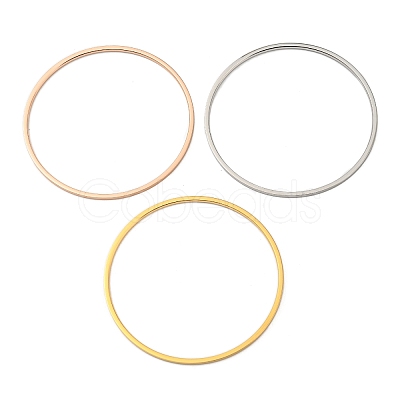 3Pcs 304 Stainless Steel Polishing Plain Bangles Kit BJEW-G695-02A-1