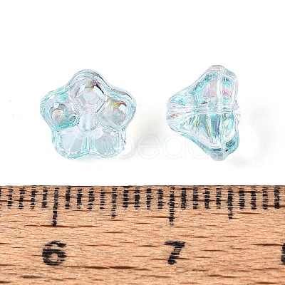 Electroplate Transparent Glass Beads Strands EGLA-N055-03A-03-1