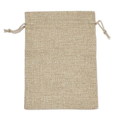 Christmas Printed Burlap Packing Pouches Drawstring Bags LS-ABAG-Q053-02B-07-1