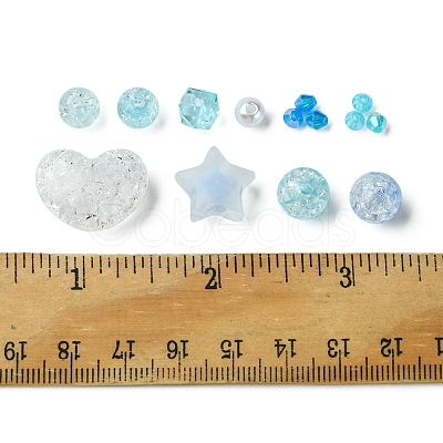 10 Styles Transparent Crackle Acrylic Beads MACR-FS0001-81-1