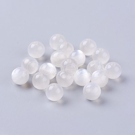 Round Imitation Cat Eye Resin Beads X-RESI-R157-10mm-03-1