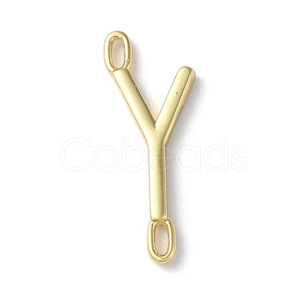 Rack Plating Brass Connector Charms KK-P245-07G-Y-1