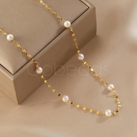 Natural Freshwater Pearl Necklaces PW-WG78554-10-1