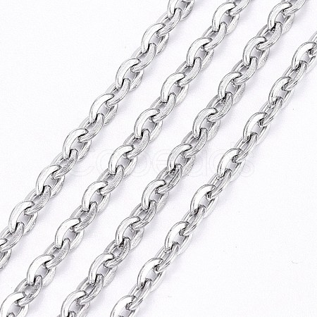 Tarnish Resistant 304 Stainless Steel Cable Chains CHS-K002-02-3mm-1