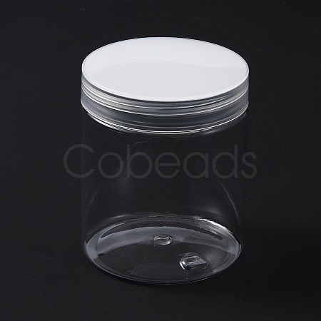 Transparent Plastic Jewelry Jar CON-TAC0007-02-1