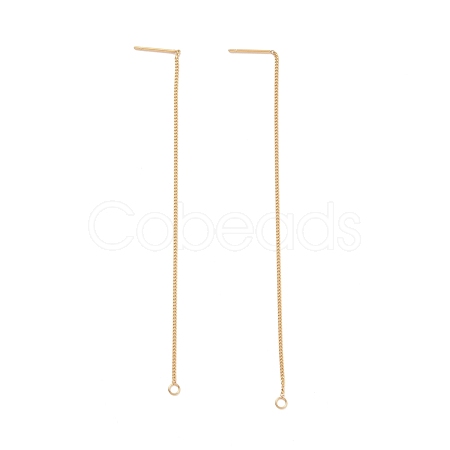 Ion Plating(IP) 304 Stainless Steel Stud Earring Finding STAS-E161-07G-1
