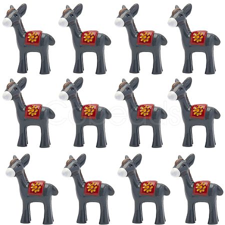 Resin Donkey Figurines DJEW-WH0009-33-1