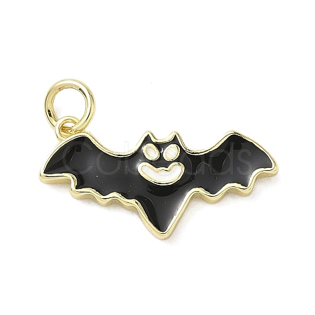 Halloween Theme Brass Enamel Pendants KK-L248-01G-01-1