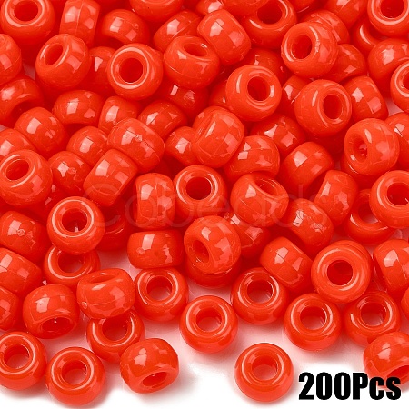 200Pcs Opaque Plastic Beads KY-YW0001-79D-1