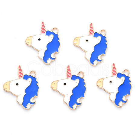 Alloy Enamel Pendants ENAM-R059-07A-RS-1