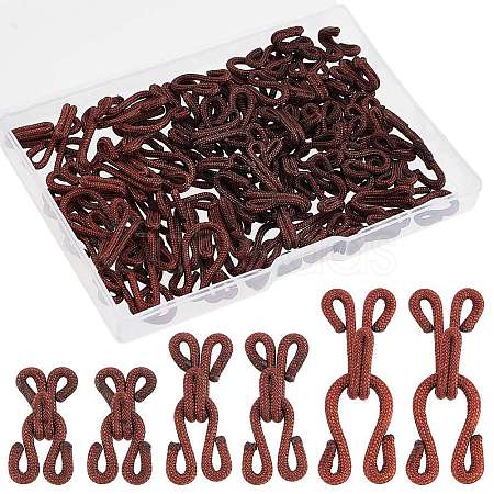 Gorgecraft 48Sets 3 style Cloth and Iron Hook and S-Hook Clasps IFIN-GF0001-17-1