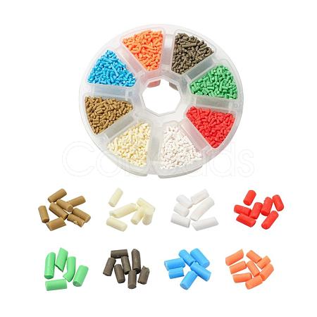 8000Pcs 8 Colors Handmade Polymer Clay Sprinkle Beads CLAY-YW0001-13C-1