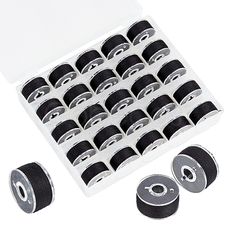 25Pcs Polyester Sewing Thread with Transparent Bobbin Box Sets SENE-WH20003-001C-1