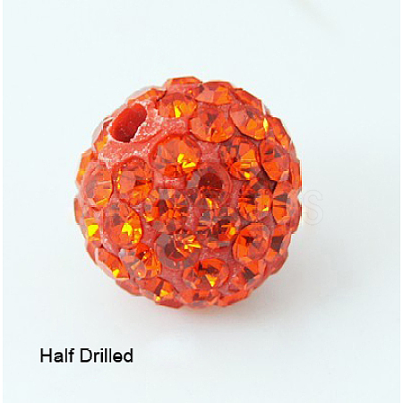 Polymer Clay Rhinestone Beads RB-H258-HD10mm-236-1