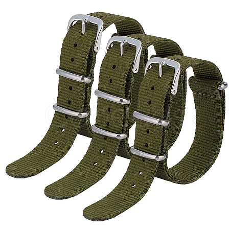 3Pcs Nylon Watch Bands AJEW-OC0015-63B-1