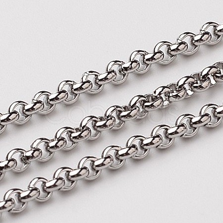 Tarnish Resistant 304 Stainless Steel Rolo Chains CHS-L015-49-1