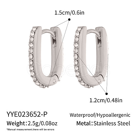 304 Stainless Steel Hoop Earrings for Women KE4093-2-1