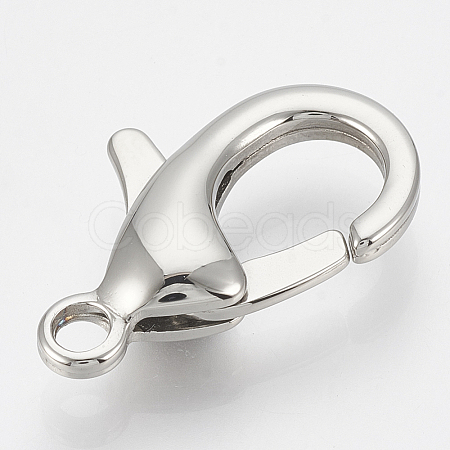 Tarnish Resistant 304 Stainless Steel Lobster Claw Clasps STAS-T033-26B-1
