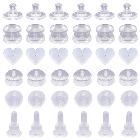 240Pcs 6 Styles Eco-Friendly Silicone Full-covered Ear Nuts FIND-SP0001-17-1