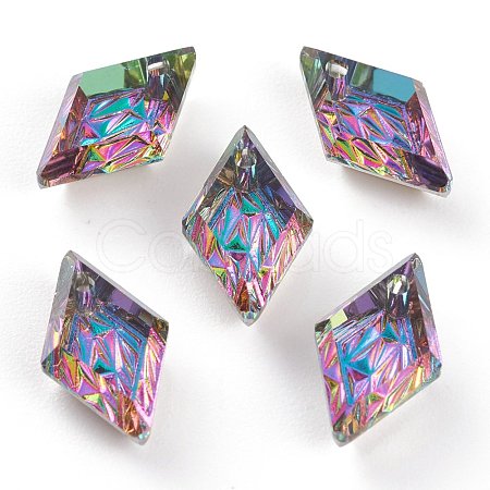 Embossed Glass Rhinestone Pendants GLAA-J101-04A-001VO-1