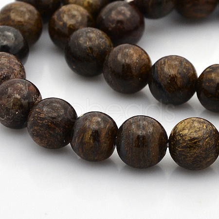 Natural Bronzite Round Beads Strands G-N0120-15-10mm-1