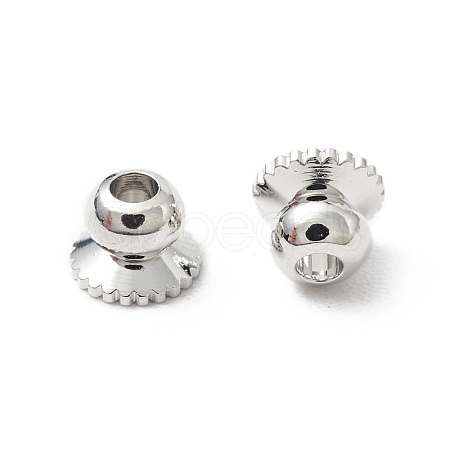 Rack Plating Brass Bead Cap KK-WH0060-03P-1
