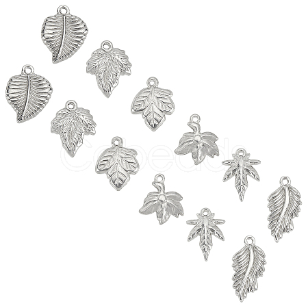 Unicraftale 24Pcs 6 Styles 304 Stainless Steel Pendants STAS-UN0021-99P-1