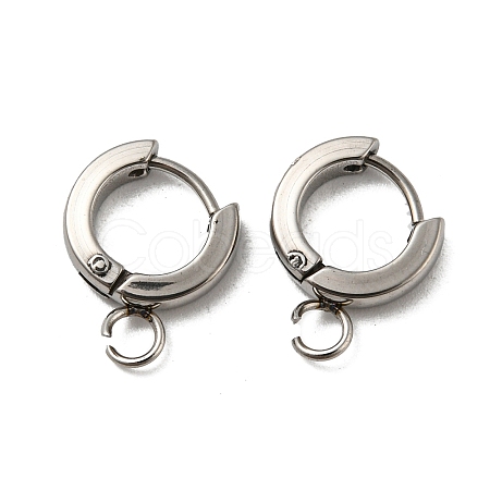Tarnish Resistant 201 Stainless Steel Huggie Hoop Earrings Findings STAS-A167-01I-P-1