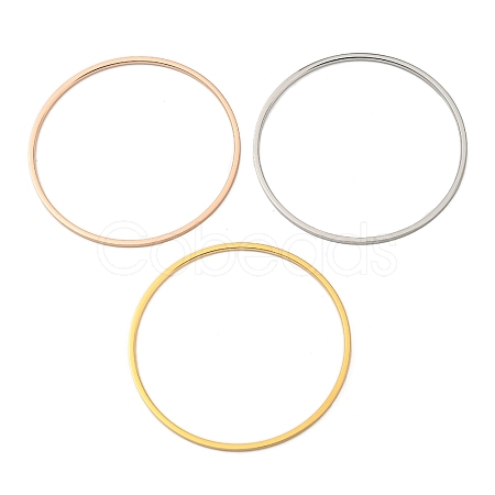 3Pcs 304 Stainless Steel Polishing Plain Bangles Kit BJEW-G695-02A-1