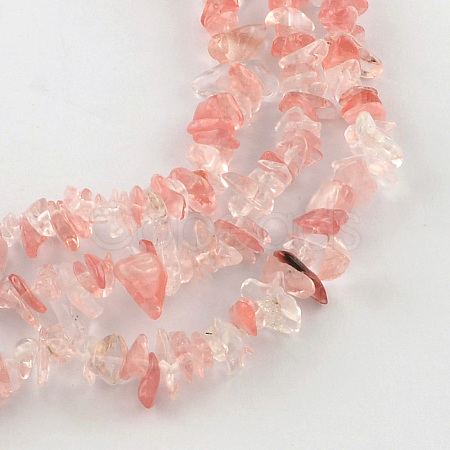 Cherry Quartz Glass Beads Strands LS-G-R192-12-1