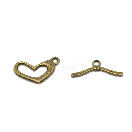 Zinc Alloy Toggle Clasps PALLOY-WH0085-90-1