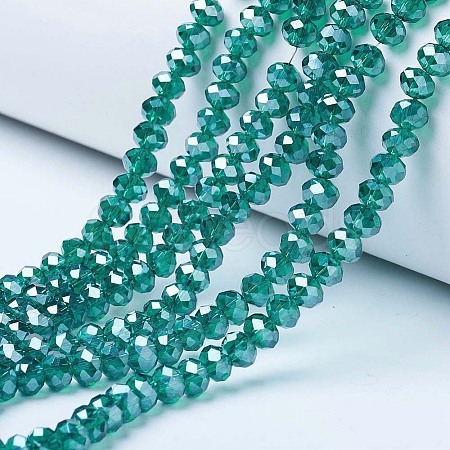 Electroplate Glass Beads Strands EGLA-A034-T10mm-A18-1