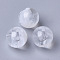 Acrylic Beads, Imitation Gemstone, Round, Clear & White, 15.5x15mm, Hole: 2mm, about 210pcs/500g