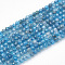 Natural Apatite Beads Strands, Faceted Round, 3~3.5mm, Hole: 0.5mm, about 110~130pcs/strand, 15.5 inch