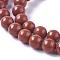 Natural Red Jasper Beads Strands, Round, Grade AA, Red, 6mm, Hole: 1mm,  about 60pcs/strand, 15 inch