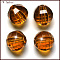 K9 Glass, Imitation Austrian Crystal Beads, Grade AAA, Faceted, Round, Goldenrod, 6mm, Hole: 0.7~0.9mm