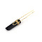 Alloy Hair Forks, with Obsidian, Hair Accessories for Women Girls, Golden, 80x10mm