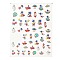 Planet Theme Cartoon Nail Art Decoration Sticker, Mixed Color, 12.7x8.2x0.07cm