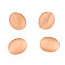 Cat Eye Cabochons, Oval, PeachPuff, 25x18x6~7mm