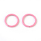 Iron Jump Rings, Open Jump Rings, Hot Pink, 18 Gauge, 10x1mm, Inner Diameter: 8mm