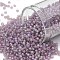 TOHO Round Seed Beads, Japanese Seed Beads, (166F) Transparent AB Frost Light Amethyst, 11/0, 2.2mm, Hole: 0.8mm, about 5555pcs/50g